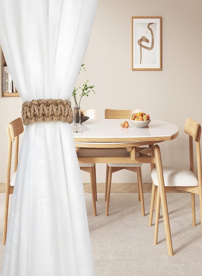 CYUXING 6Pcs Bohemian Braided Curtain Hooks, Exquisite & Compact Home Goods, Elegant Rustic Curtain Accessories Suitable for The Pursuit of Natural & Simple Decoration Style - Image 4